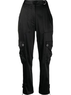 Jonathan Simkhai брюки с карманами карго и завышенной талией