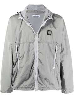 Stone Island куртка с капюшоном и нашивкой-логотипом