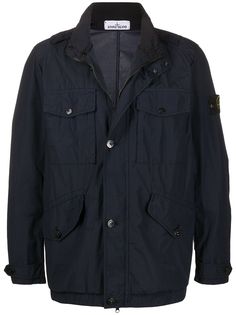 Stone Island куртка с нашивкой-логотипом