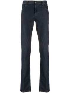 Canali джинсы кроя слим с заниженной талией