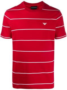 Emporio Armani woven stripe T-shirt