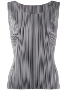 Issey Miyake плиссированный топ без рукавов