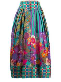 Alberta Ferretti юбка миди с цветочным принтом