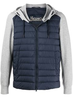 Herno стеганая куртка со вставками из джерси