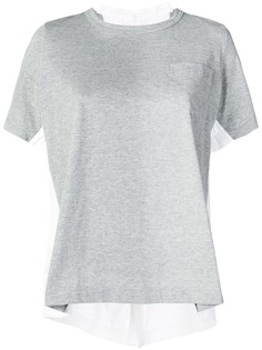 Sacai футболка контрастного дизайна