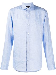 Z Zegna рубашка узкого кроя с длинными рукавами