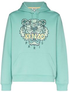 Kenzo Tiger logo print hoodie