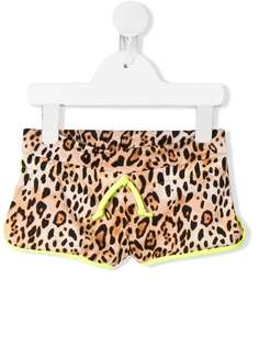 Mc2 Saint Barth Kids Coco leopard-print beach shorts
