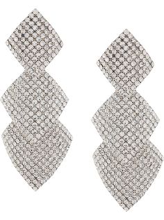 Alessandra Rich декорированные серьги-подвески с кристаллами