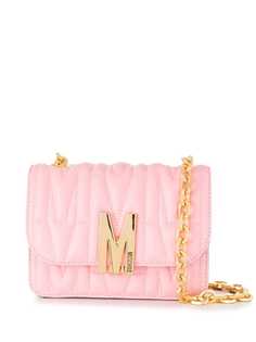 Moschino стеганая сумка на плечо с логотипом