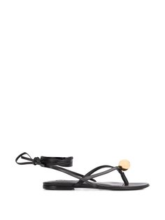 Jil Sander сандалии с завязками на щиколотке
