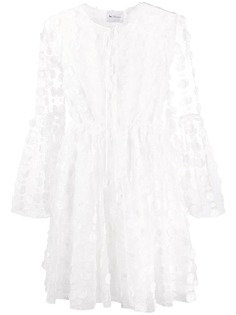 Blumarine расклешенное платье с цветочной вышивкой