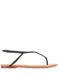 Francesco Russo плетеные сандалии на плоской подошве