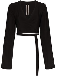 Rick Owens топ с запахом и V-образным вырезом