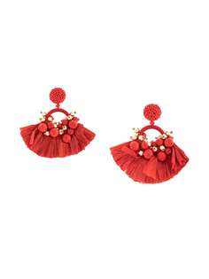 Oscar de la Renta декорированные серьги с кисточками