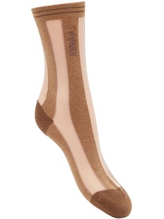 Fendi полосатые носки с логотипом