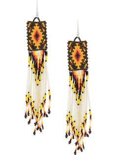 Jessie Western серьги-подвески из бисера