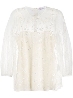 RedValentino блузка с кристаллами