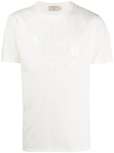 Maison Kitsuné футболка с круглым вырезом и логотипом
