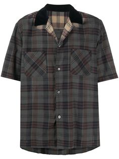 Sacai клетчатая рубашка
