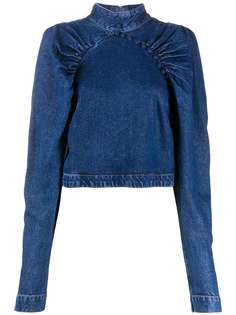 ROTATE джинсовый топ с длинными рукавами