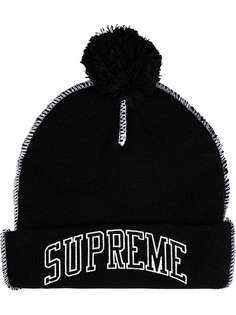 Supreme шапка бини с контрастной строчкой