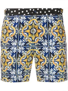 Dolce & Gabbana плавки-шорты с принтом Maiolica