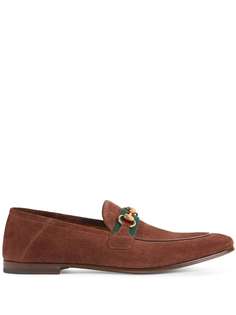 Gucci лоферы Horsebit с отделкой Web