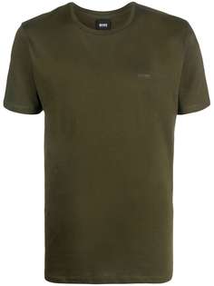 BOSS logo print round neck T-shirt