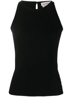 Alexander McQueen топ в спортивном стиле в рубчик