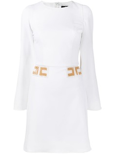 Elisabetta Franchi платье с логотипом и бисером