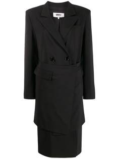 Mm6 Maison Margiela двубортное пальто оверсайз