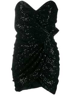 Saint Laurent платье мини с пайетками