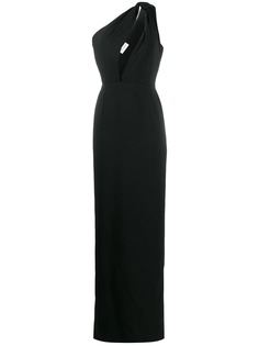 Saint Laurent длинное платье на одно плечо
