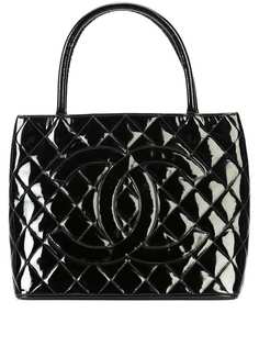 Chanel Pre-Owned стеганая сумка-тоут с логотипом