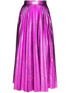 Christopher Kane плиссированная юбка с эффектом металлик