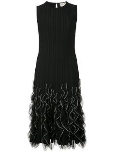 Alexander McQueen платье с оборками на подоле
