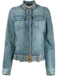 Gucci Pre-Owned укороченная джинсовая куртка