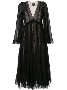 Giambattista Valli расклешенное платье с длинными рукавами