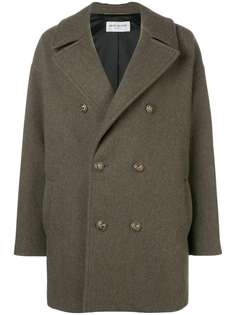 Saint Laurent двубортное пальто в стиле милитари