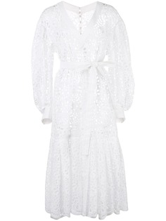 Carolina Herrera юбка миди с цветочным вырезным узором
