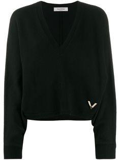 Valentino джемпер с металлическим логотипом