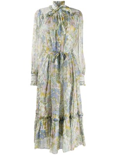 Zimmermann платье миди с цветочным узором