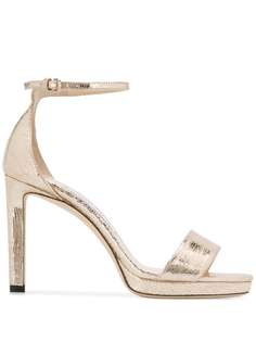 Jimmy Choo босоножки Misty 100 с эффектом металлик