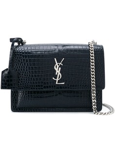 Saint Laurent сумка через плечо с эффектом крокодиловой кожи