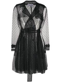 RedValentino полупрозрачное пальто с плиссировкой