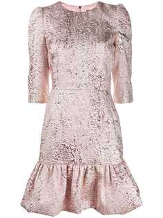 Dolce & Gabbana короткое жаккардовое платье из ткани ламе