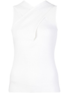 Cushnie топ в рубчик с драпировкой