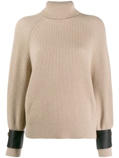 Brunello Cucinelli джемпер с атласными манжетами