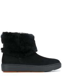 Santoni зимние сапоги с меховой отделкой